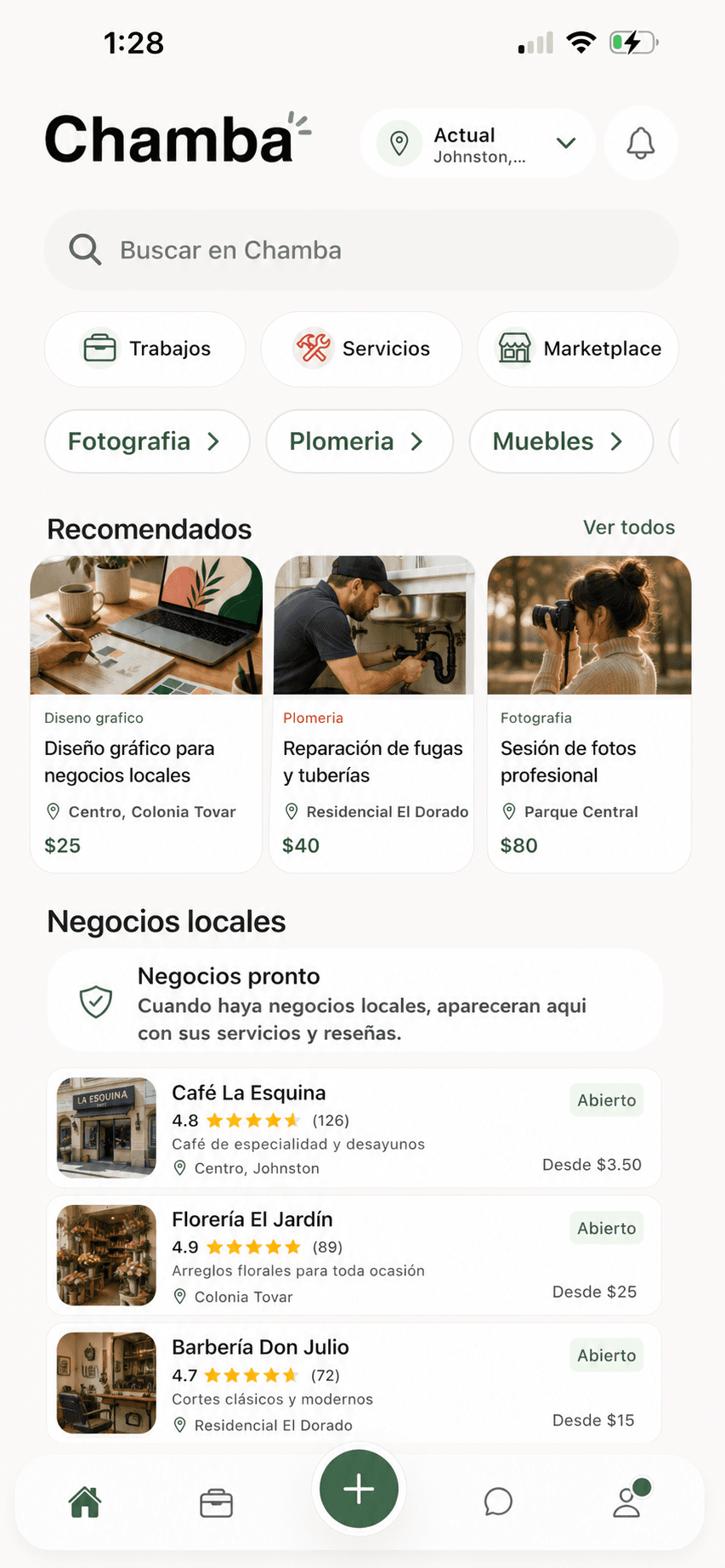 Pantalla de Chamba: Explora